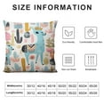 thumbnail image 5 of COMIO  Throw Pillow Covers Pink Blue Green Cute Cartoon Alpaca and Colorful Cactus Decorative,Cushion Case for Home Sofa Chair Car for Men Women, 5 of 5