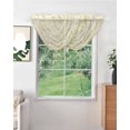 thumbnail image 2 of Waterfall Valances for Windows, Yellow Geometric Kitchen Sheer Valance Curtains, Modern Moire Abstract Art Aesthetics Rod Pocket Elegant Swag Valances for Living Room Bedroom, 47.2"x38.5", 1 Panel, 2 of 8