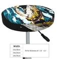 thumbnail image 4 of Kdxio green salmon fish Stool Covers Round,Stretch Round Bar Stool Covers Washable Bar Stool Cushion Slipcover for 12-15 Inch Chair-14 inch, 4 of 7