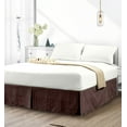 thumbnail image 2 of Elegant Comfort® Luxury 1500 Series Wrinkle Resistant Egyptian Weave Quality STRIPE Bed Skirt / Dust Ruffle - Pleated Tailored 14inch Drop, Twin, Chocolate Brown, 2 of 5