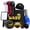 Blue Brush, variant on Goiple Hair Care Kit Men's 360 Wave Pomade for 360 Wavy Hairstyle Strong Hold,  Silky Shine & Training, Waves Grease with Curved Wave Brush, Du-rag Long Tail Wide Straps, Wave Caps, Pocket Palm Combs