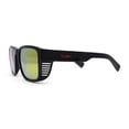thumbnail image 3 of Kush Vented Side Visor Horn Rim Color Mirror Plastic Sunglasses Red Logo Orange Mirror, 3 of 4
