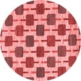 thumbnail image 1 of Ahgly Company Indoor Round Abstract Red Contemporary Area Rugs, 4' Round, 1 of 4