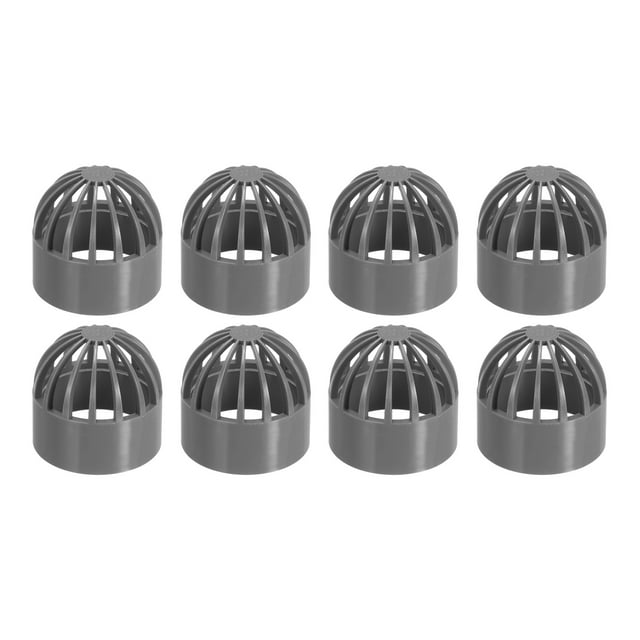 Uxcell 2 Inch (50mm) Fish Cover Permeable Cap, 8Pcs Aquarium Guard, Gray
