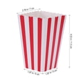 thumbnail image 2 of 48pcs Popcorn Carton Rugby Stripe Wave Dot Pattern Decorative Dinnerware for Birthday Parties / Baby Showers / Graduations (Red), 2 of 6