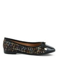 thumbnail image 5 of Patrizia Ainosa Women’s Faux Leather and Bouclé Ballet Flats with Bow Detail, 5 of 7