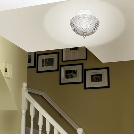 - Hampton Direct Ceiling Clip On Diamond Cut Acrylic Dome Light Shade Bulb Fixture