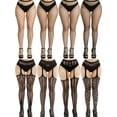 thumbnail image 1 of 8 Paires de Bas Résille pour Femmes Collants Cuisse Haute Bas Résille Taille, 1 of 6