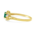 thumbnail image 4 of 14k Yellow Gold Oval Emerald And Diamond Ring, 4 of 6