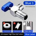 thumbnail image 2 of Pedty Faucets On Sale,1/2 Inch All Copper Core Full Open Large Flow Angle Hot and Cold Water Control Special Triangle for Water Heater, 2 of 4
