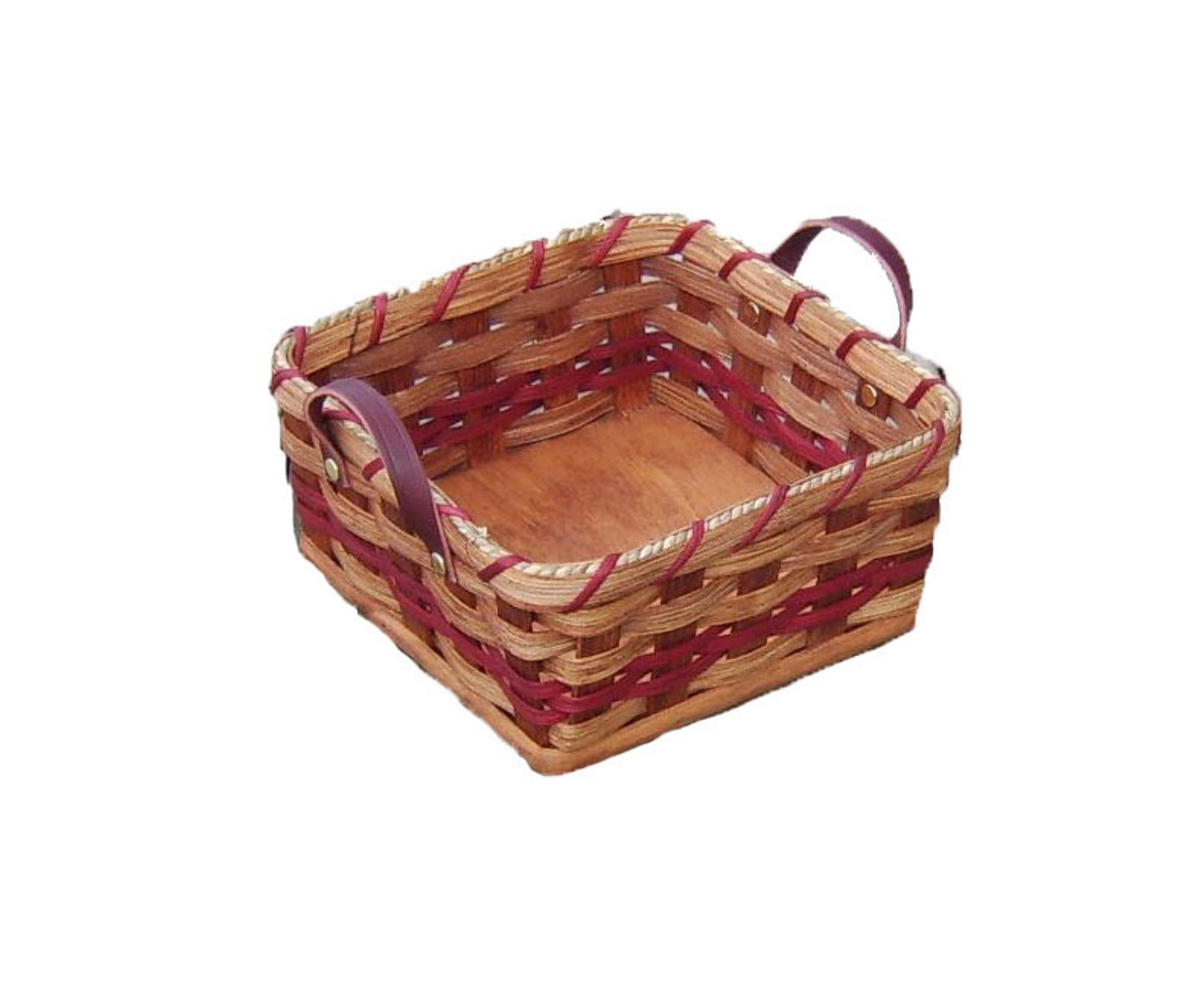 2-Tier Basket Storage | Large Amish Wicker Decorative Organizer