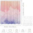 thumbnail image 4 of Pink Blue Sun Cloud Pastel Shower Curtain, Blue Sky Soft Pure Pink Clouds Shower Curtain Long Wide with Rust Proof for Bathroom Bathtub Waterproof Washable, 4 of 6