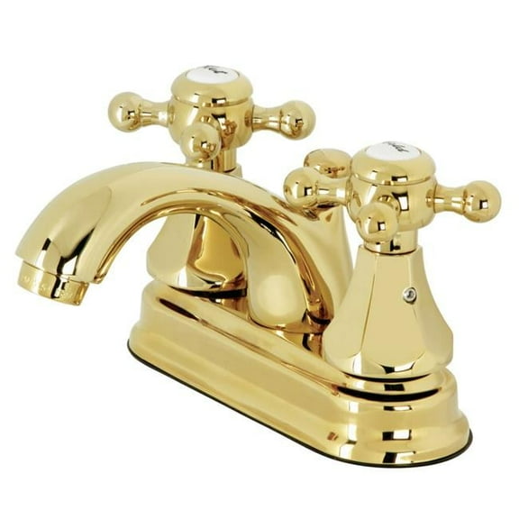 Kingston Brass KB4602BX Metropolitan 4 in. Centerset Bathroom Faucet with Pop-Up Drain, Polished Brass