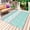 Teal, variant on Turquoise Floral Outdoor Rug 5x8 Ft - Reversible Patio Rug Outdoor Camping Rugs, Botanical Blossom Motif Boho Grey Stripes Indoor Outdoor Area Rugs, Non-Slip Outdoor Carpet Runner for Deck/Porch