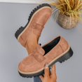 thumbnail image 3 of Puntoco Loafers for Women Business Casual Shoes Womens Platform Chunky Loafers Comfortable Dressy Slip On Work Shoes Brown 6(37), 3 of 9