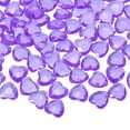 thumbnail image 1 of Acrylic Heart Rhinestone, 12mm Crystal Gems Rhinestone Plastic Gems Jewelry Stickers, Purple 100 Pcs, 1 of 7