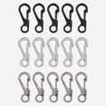 thumbnail image 4 of cámping 5 llaveros colgantes rápidos para exteriores gancho de resorte hebilla de cierre Molle (plata) Hugtrwg Para estrenar, 4 of 8