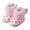 Pink-b, variant on Newborn Baby Booties Winter Warm House Slippers Infant Girls Boys Cotton Knit Indoor Walking Shoes Boots