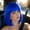 Blue, variant on Blue Bob Wig with Bangs Short Straight Synthetic Wear for Daily Party Anime Costume Events