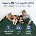 thumbnail image 3 of CGK Linens Premium Reversible Down Alternative Comforter - Twin Size All-Season Fluffy & Cozy Duvet Insert, Emerald/Light Sage Green, 3 of 6