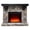 Warm Gray Stone, variant on LIVILAND 44 in. Freestanding Electric Fireplace in Warm Beige Stone