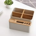 thumbnail image 5 of Multifunction Desktop Storage Cosmetic Organizer Remote Beige, 5 of 6