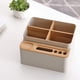 thumbnail image 5 of Caja de almacenamiento de escritorio, organizador de papelería y cosméticos, con 5 compartimentos Beige, 5 of 6