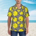 thumbnail image 2 of Gukieu Pirate Skulls Print Men's Short-sleeved Shirts, Button-down Lapel Hawaiian Shirts, T-shirts, Beach Vacation Summer Casual Wear,X-Large, 2 of 7