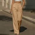 thumbnail image 2 of Kezqiaxn Business Casual Pants for Women High Waist Ruched Office Work Trousers with Pockets Fashion Summer Clothes, 2 of 8