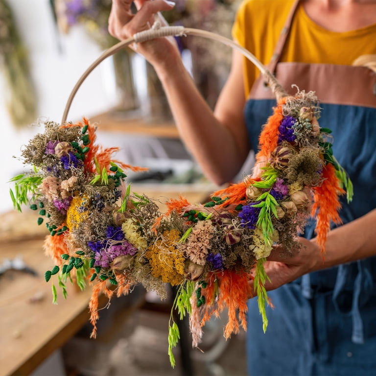 metal ring metal floral hoop wreath