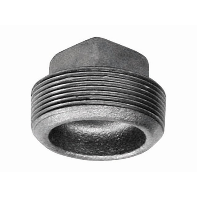 Plancha maleable negra Plug Anvil MPT de 1 pulgada