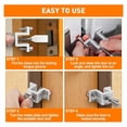 thumbnail image 7 of Portable Door Lock Dual Nut Adjustment, Thickened Body Hotel Door Locks for Travelers Security, Home Door Safety Locks, 7 of 7
