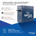 thumbnail image 3 of SteamSpa  Oasis 4.5 KW QuickStart Steam Bath Generator Package with Built-in Auto Drain in Polished Chrome, 3 of 4
