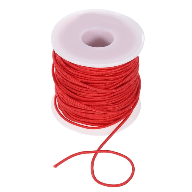 Cuerda elástica de 1.5 mm de Uxcell, 54 yardas, hilo elástico para cuentas, roja