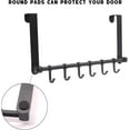 thumbnail image 3 of QZS Over the Door Hook,1Pack Over Door Towel Rack,Hanging Towels or Clothes,Bathroom,Bedroom or Laundry Room,Moving 6-Hook,Black, 3 of 7