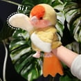 thumbnail image 2 of Kawaii Cockatiel Budgerigar Monk Parakeet Hand Puppet Bird Soft Stuffed Toy Doll Parrot Cosplay Plush Doll Educational Baby Toys, 2 of 14