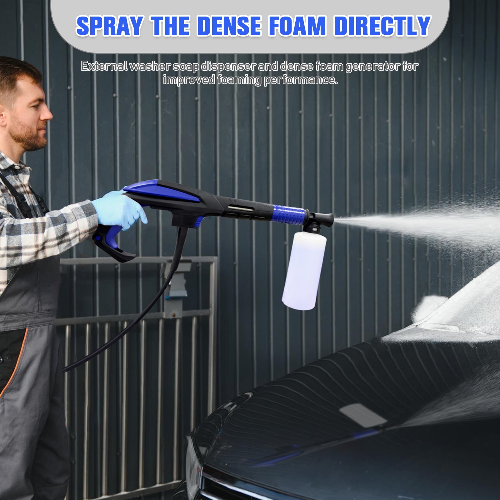 Pressure Washer 4500PSI-Max 3.2GPM Power Washer Touch Screen Adjustable Pressure,4 Nozzles and 500ml Foam Cannon Power Washer Cleaning for Car, Home, Driveway, Yard, Outdoor, Gutter, Pool