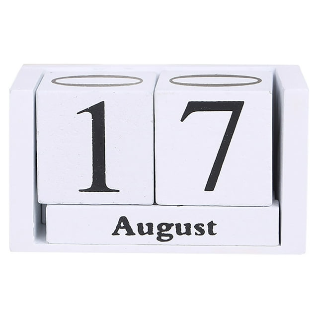Bangcool Block Calendar Creative Decorative Mini Size Perpetual Calendar Wooden Calendar
