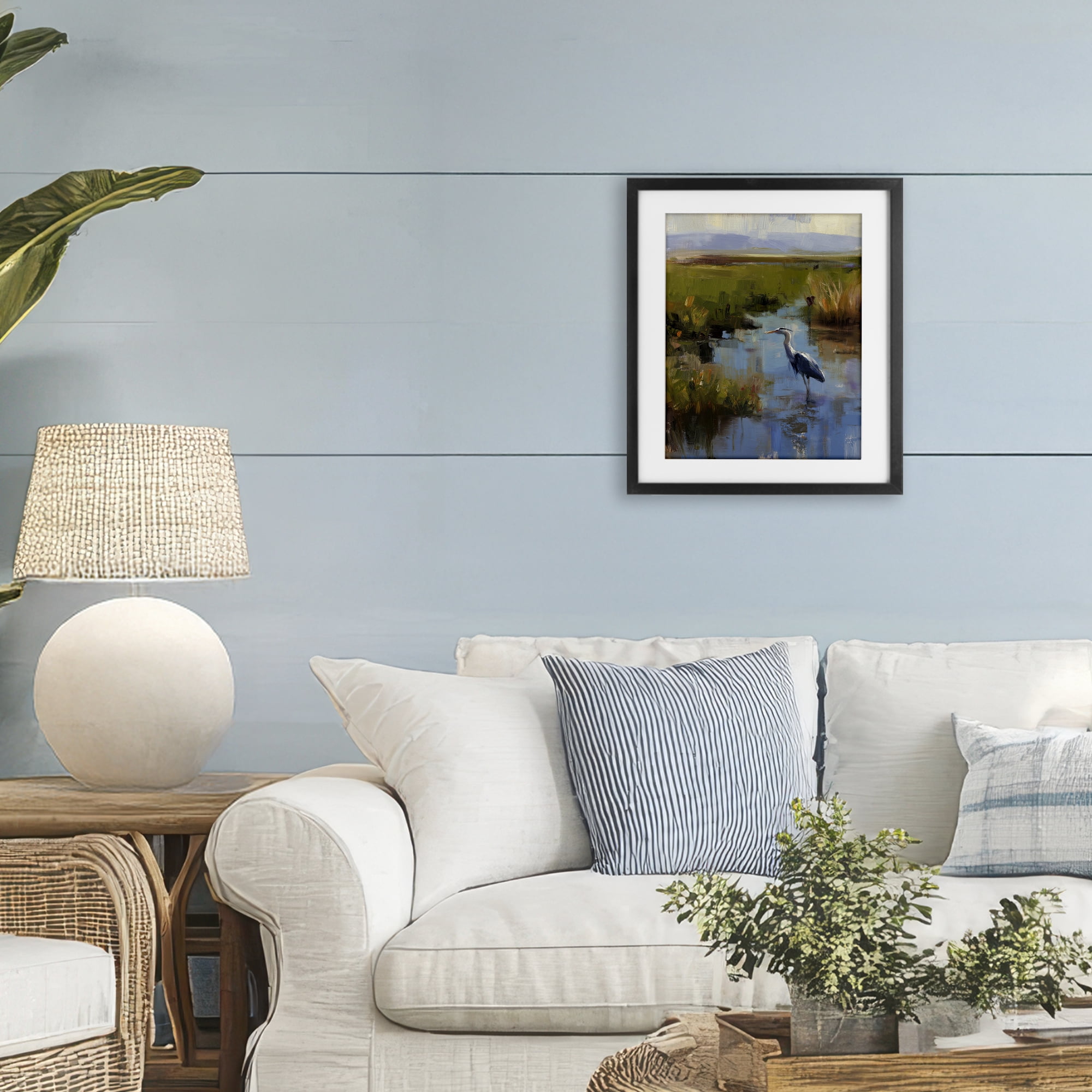 Stupell Industries Bird Among The Reeds Black Framed Print Under Glass, design by Svetlana Aleynikova
