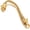H-Metal Color: Gold 19cm, variant on Biker Men's Stainless Steel Wolf Head Cuban Chain Bracelet with Spring Clasp