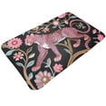 Front Door Mat, Pink Leopard Floral Indoor Mats for Bedroom Bathroom