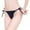 Black, variant on Ladies Panties Side Tie Lace Up Soft Seamless Thong Panties Women’s Underwear BU2 One Size