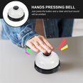 thumbnail image 4 of Stainless Steel Hand Pressing Service Bell Answer Bell Reception Desk Bell Ring Table Pet Bell For Restaurant Kitchen Bar, 4 of 5