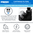 thumbnail image 2 of HYDROTOOLS BY SWIMLINE 70026HCK Cartridge Pool Filter Complete System With Connection Kit For Soft Sided Pools | Compatible With Intex Bestway Polygroup | 8 SQ FT | 0.33 HP (0.3 THP) Pump 2220 GPH, 2 of 7