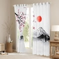 thumbnail image 3 of Homewish Japanese Ukiyoe Black Out Curtains,Rustic Cherry Blossom Curtains Pack of 2 (42x63 Each),Pink White Gray Bedroom Curtains For Girl,Luxury Bedroom Decor, 3 of 6