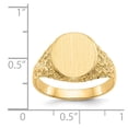 thumbnail image 5 of 14K Yellow Gold Ring Band Signet 12.5x10.5mm Open Back Men's, Size 8, 5 of 5