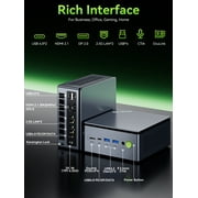GMKtec M7 Ultra Mini PC AMD Ryzen 7 PRO 6850U (MAX 4.7GHz), 16GB RAM 1TB SSD, 2.5GbE NIC LAN Office Home Desktop Computers, Quad 4K Display, WiFi, BT, USB-C, DP