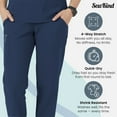 thumbnail image 5 of Sewkind Women’s Scrub Set Navy L V-Neck Scrub Top and Jogger Pants 6 Pockets 100% Polyester Modern Fit, 5 of 6