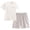White, variant on kmaduk Girls Pajama Set 100% Cotton 2 Piece Pjs Short Sleeve Sleepwear for Kids Age 5-14 Years Pink,Size 13-14 Years