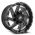 thumbnail image 2 of 22x10 XF Off-Road XF-205 Gloss Black & Milled Wheel 5x4.5/5x5 (-24mm), 2 of 2